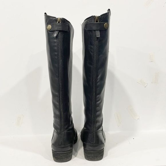 SAM EDELMAN Genuine Leather Wide Calf Penny2 Riding Boots Women’s Sz 8.5W Black - Picture 4 of 15